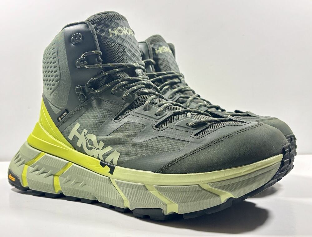 HOKA TenNine Hike GTX Men’s 13 Gore-Tex Vibram Hiking Boots 1113510 TEPR EUC